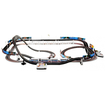 Tor wyścigowy Kolejka elektryczna 2w1 dla dzieci 6+ Zdalnie sterowane + Lokomotywy + Wagony + Autko